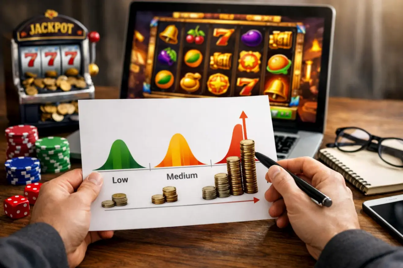 Analizar la volatilidad en slots online